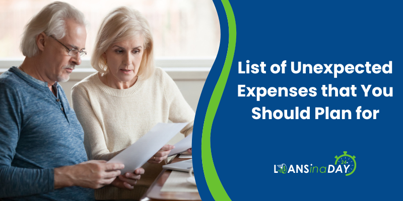 List of Unexpected Expenses that You Should Plan for